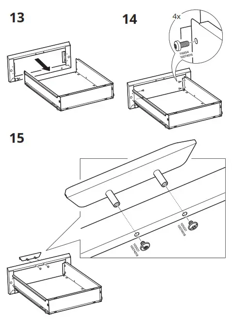IKEA 604.850.99 TROTTEN Drawer Unit with 3 Drawers- 13