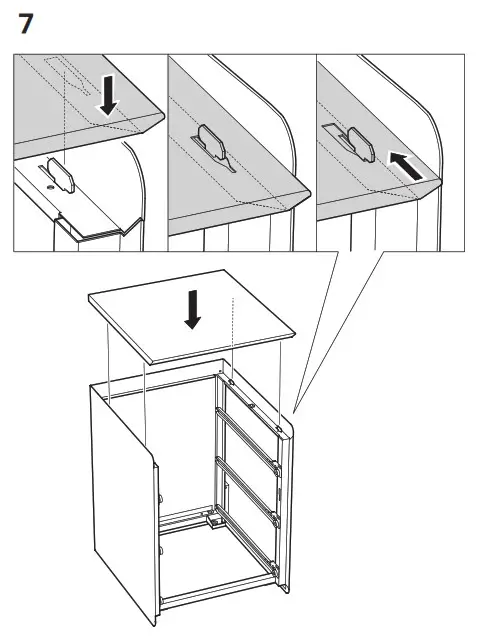 IKEA 604.850.99 TROTTEN Drawer Unit with 3 Drawers- 7