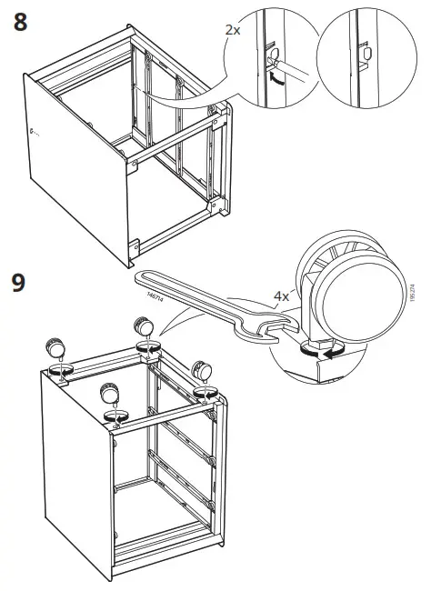IKEA 604.850.99 TROTTEN Drawer Unit with 3 Drawers- 8