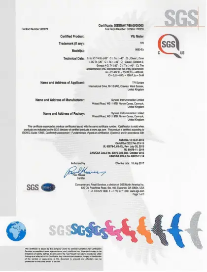 Intrinsic safety certification