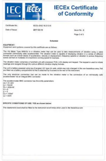 Intrinsic safety certification