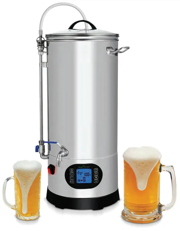 nutrichef PKBRKTL200 Home Beer Brewing Machine with Inner Malt Pipe and Filter Screen-