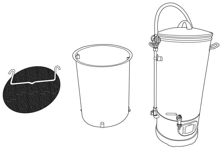 nutrichef PKBRKTL200 Home Beer Brewing Machine with Inner Malt Pipe and Filter Screen-EQUIPMENT