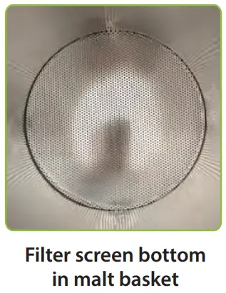 nutrichef PKBRKTL200 Home Beer Brewing Machine with Inner Malt Pipe and Filter Screen-Filter screen bottom