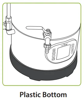 nutrichef PKBRKTL200 Home Beer Brewing Machine with Inner Malt Pipe and Filter Screen-Plastic Bottom