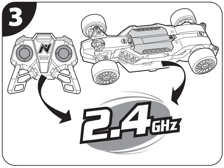 NIKKO 10130 1.16 Racing Series Voiture DE Course User Guide - BATTERY INSTALLATION AND CONTROL LINKING