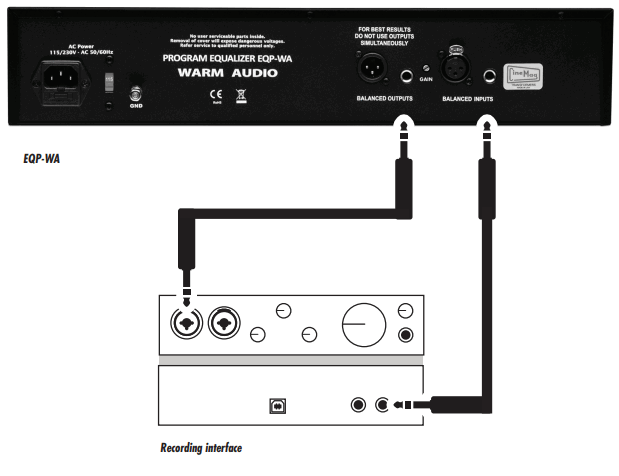 WARM AUDIO EQP WA Tube Amplified Program Equalizer - HOOKUP DIAGRAMS