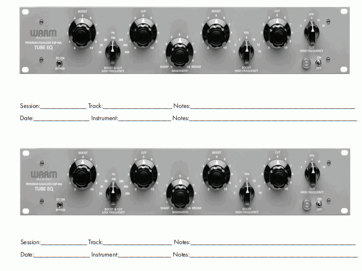 WARM AUDIO EQP WA Tube Amplified Program Equalizer - SHEETS