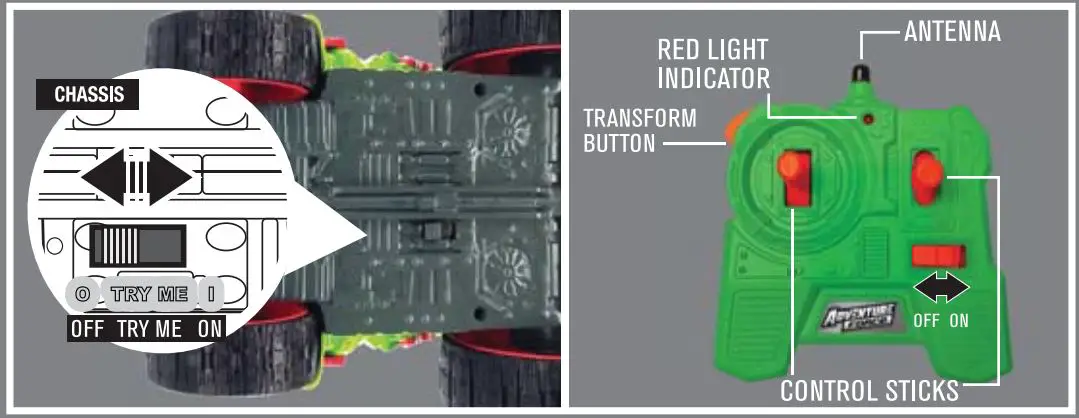 Adventure Force Radio-control 2.4g Tyranno Mech Stunt Car Instructions Adventure Force Radio-control 2.4g Tyranno Mech Stunt Car Instructions