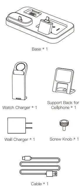 Ubio ST-AB 3-in-1 Wireless Power Charging Station 1
