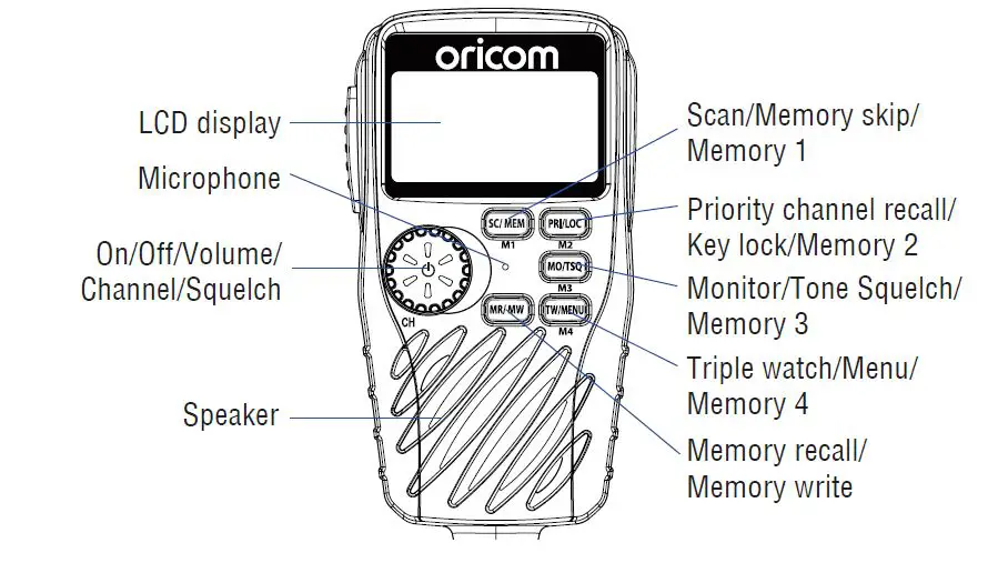 oricom UHF390 5 Watt CB Radio with Controller Speaker Microphone 1