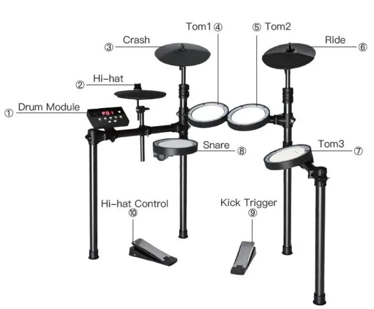 XDRUM DD-460P Mesh E-Drum Kit-2