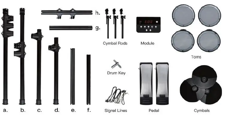 XDRUM DD-460P Mesh E-Drum Kit-3