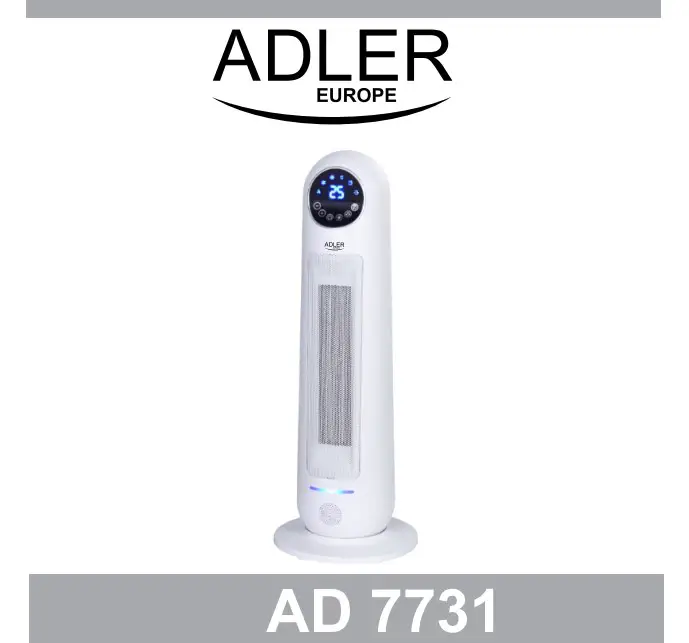 Adler Ad 7731 Ceramic Fan Heat Tower Lcd With Remote Control User Manual
