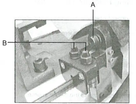 Loosen hex cap screw