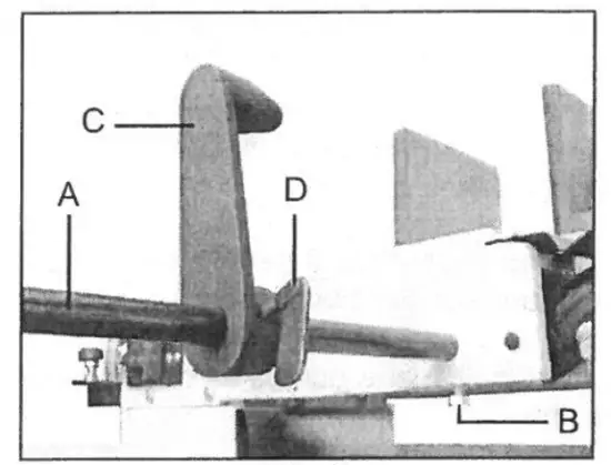 Slide material stop bar