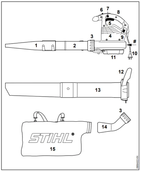 STIHL BGE 61 Lightweight Electric Blower - 36