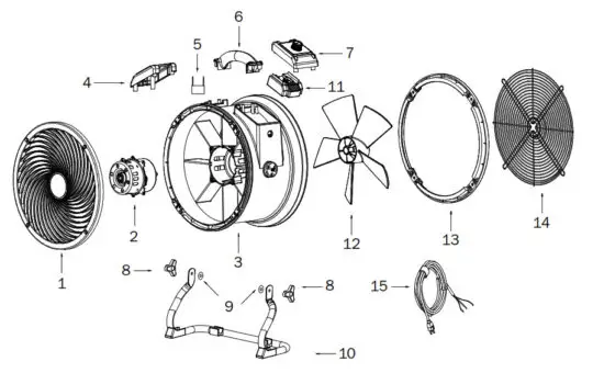xpower X 39AR Air Mover Axial Fan - fig 1