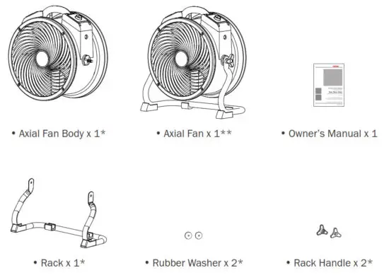 xpower X 39AR Air Mover Axial Fan - fig