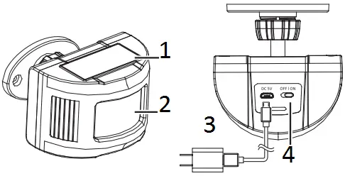 eMACROS BT274 Solar Driveway Alarm Solar Driveway Sensor