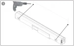 Steps to mount the soundbar on the wall - 1
