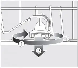 FIG 9 Cleaning the spray arms