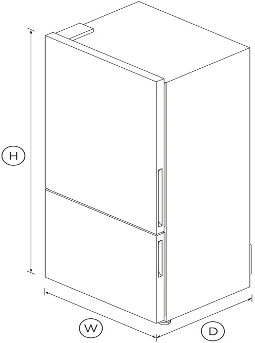 FISHER PAYKEL Freestanding Refrigerator Freezer B