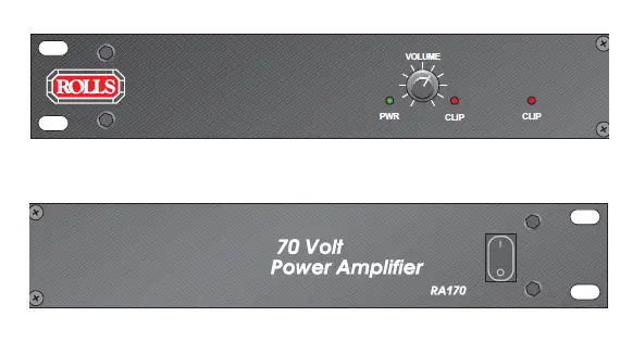 Rolls RA170 70-Volt70 Watt Power Amplifier (1)