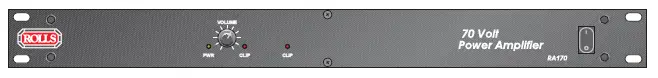 Rolls RA170 70-Volt70 Watt Power Amplifier (2)