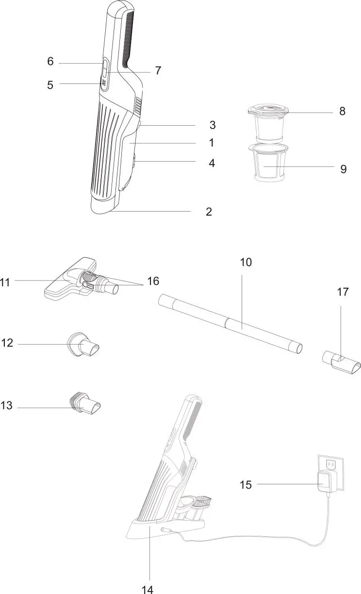 HYUNDAI H VCH14 Handstick Vacuum Cleaner - overview