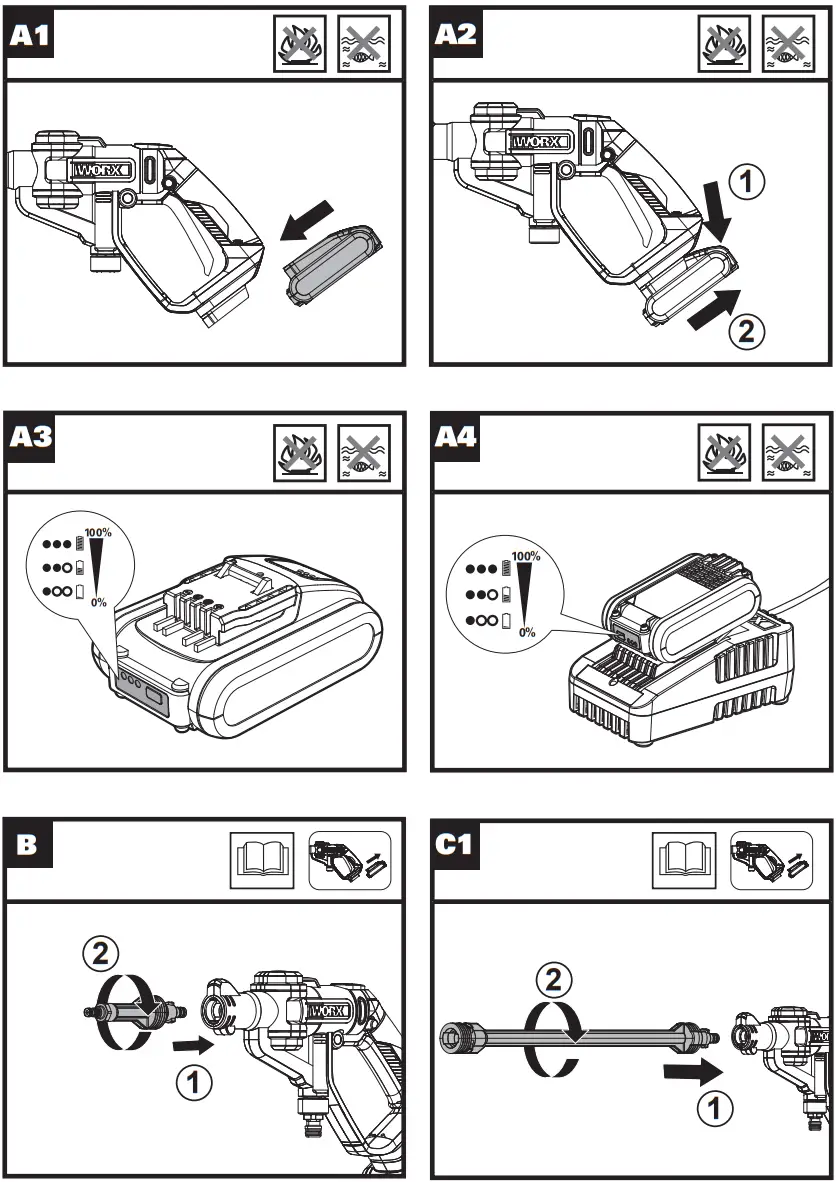 WORX WP650E 20V Sanitizing Pressure Washer - 2