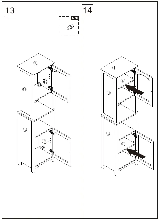 UNBRANDED AYBSZHD1447 Linen Cabinet fig 9