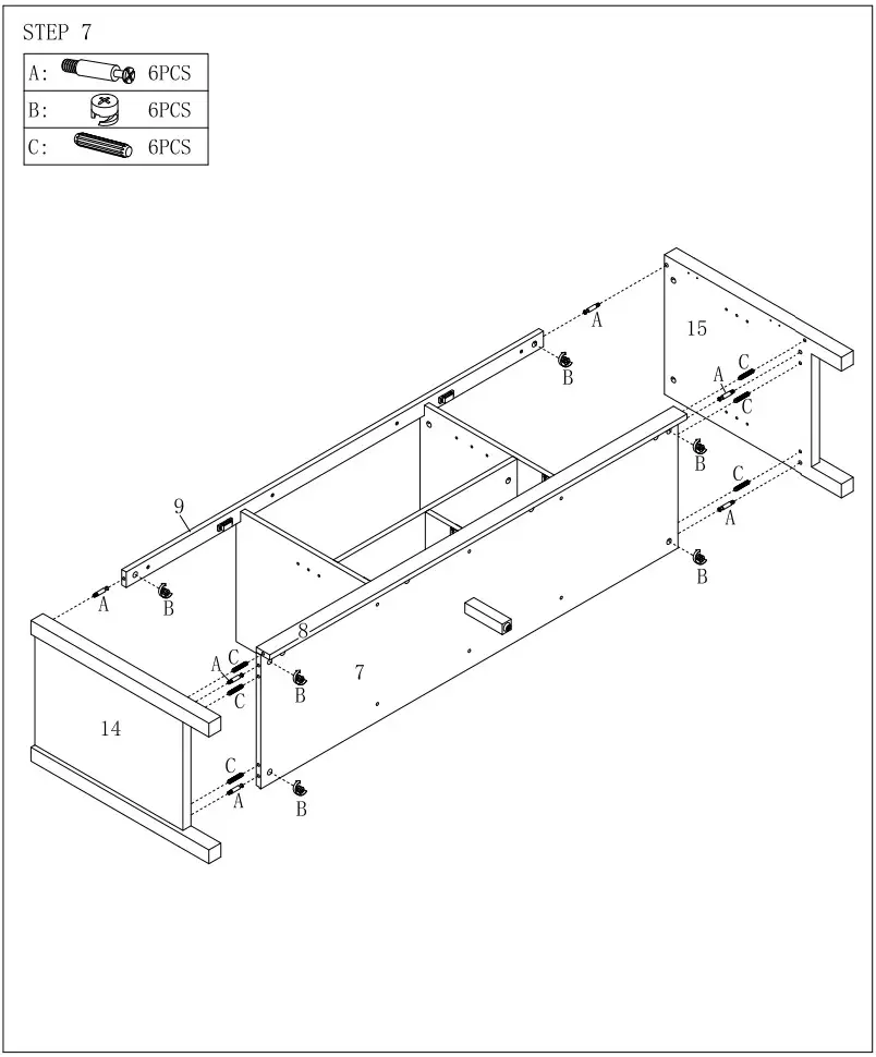 GOOD GRACIOUS TVSJH017 WNT HD Walnut TV Stand with Drawers - Figure 10