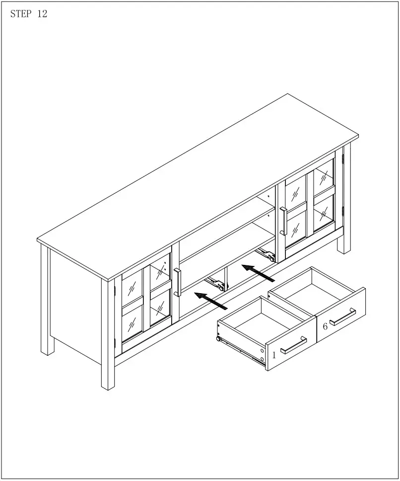 GOOD GRACIOUS TVSJH017 WNT HD Walnut TV Stand with Drawers - Figure 15