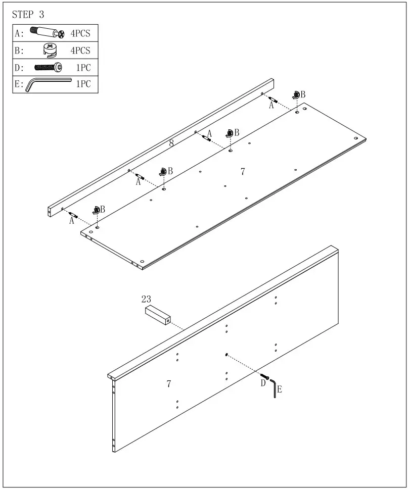 GOOD GRACIOUS TVSJH017 WNT HD Walnut TV Stand with Drawers - Figure 7