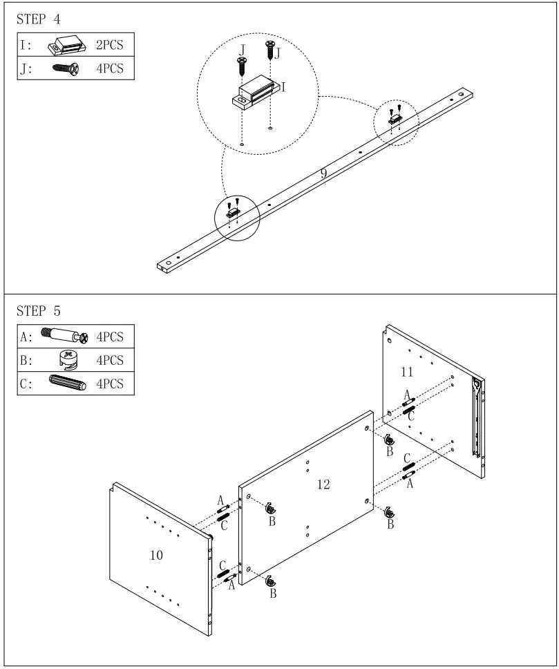 GOOD GRACIOUS TVSJH017 WNT HD Walnut TV Stand with Drawers - Figure 8