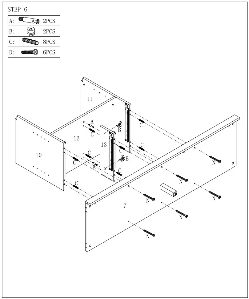 GOOD GRACIOUS TVSJH017 WNT HD Walnut TV Stand with Drawers - Figure 9