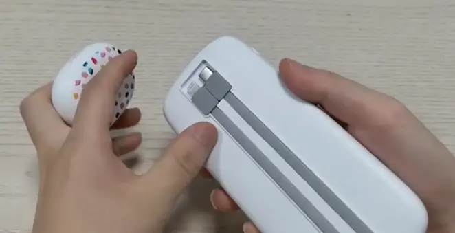 plug in the charging cable