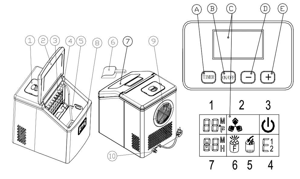 deco chef DCICM Counter Top 40 LB Ice Maker- Outlet