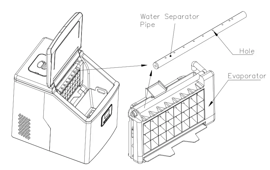 deco chef DCICM Counter Top 40 LB Ice Maker- silicone