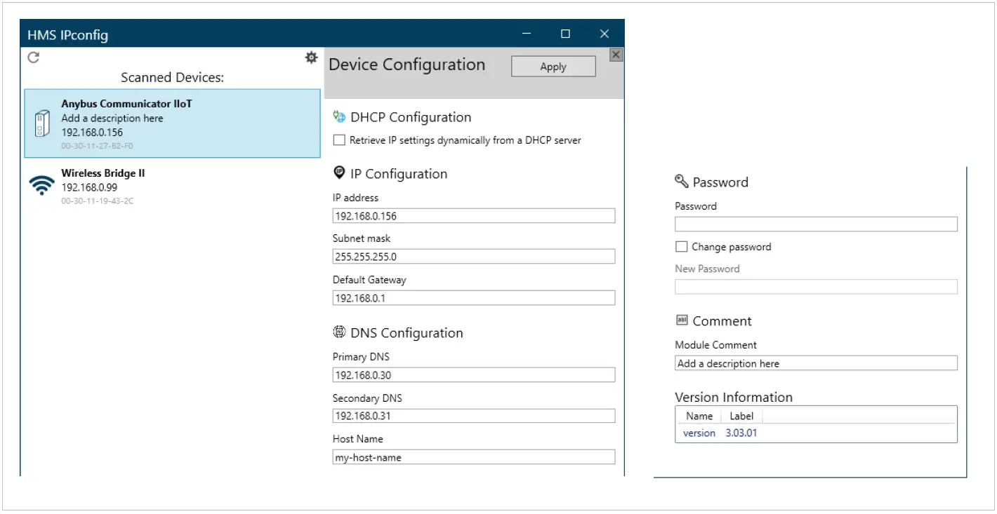 Anybus HMS IP Configurations 02