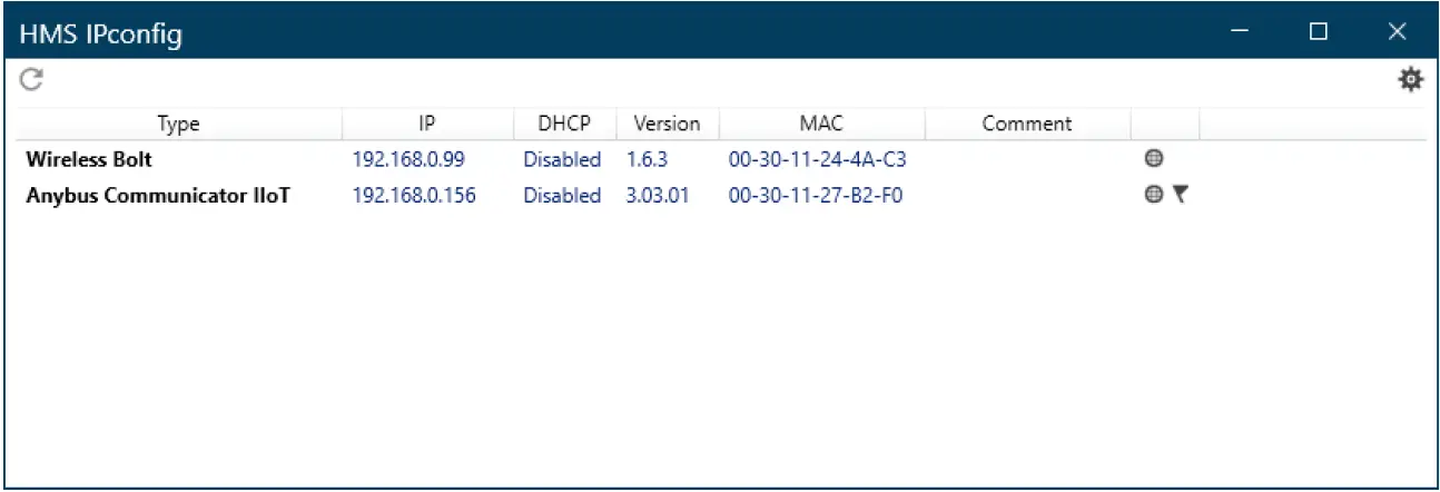 Anybus HMS IP Configurations product