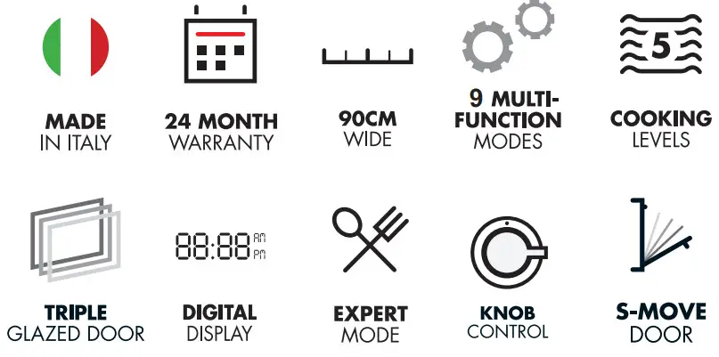 ILVE 90CM Built-In Electric Oven- tools