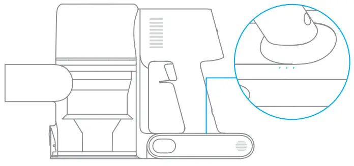 dreametech T10 Cordless Vacuum Cleaner - Status Indicator
