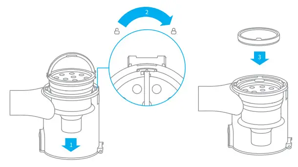 dreametech T10 Cordless Vacuum Cleaner - cyclone assembly