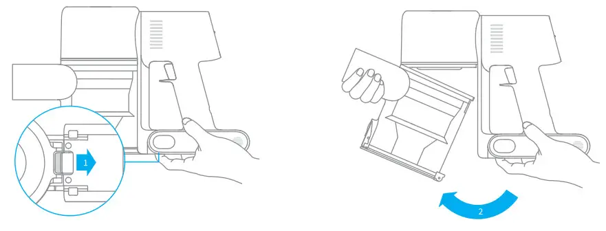 dreametech T10 Cordless Vacuum Cleaner - direction indicated