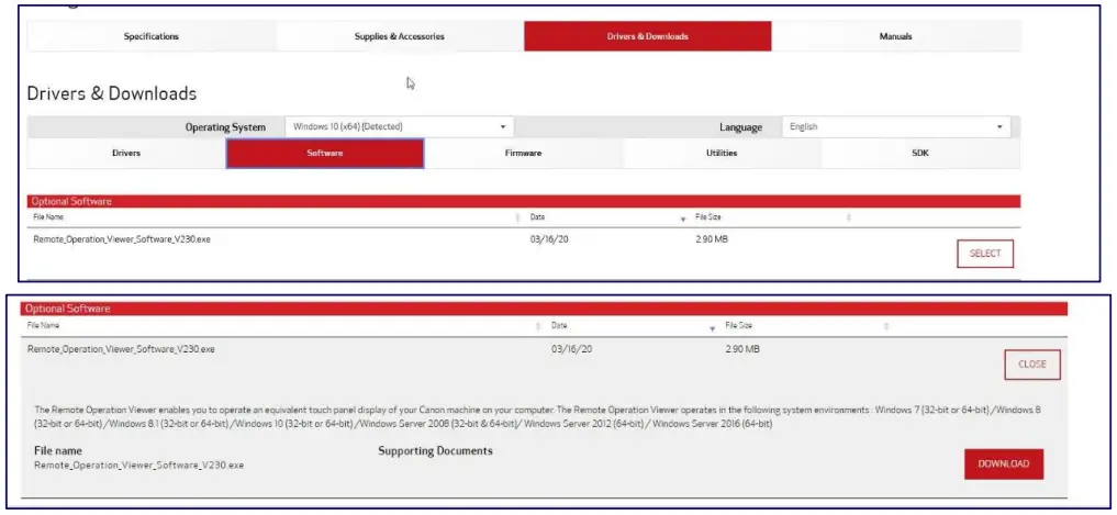Remote Operation Software