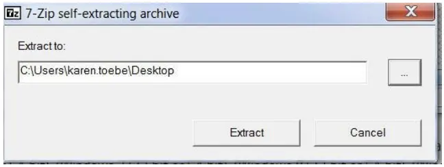 xtract the zipped file