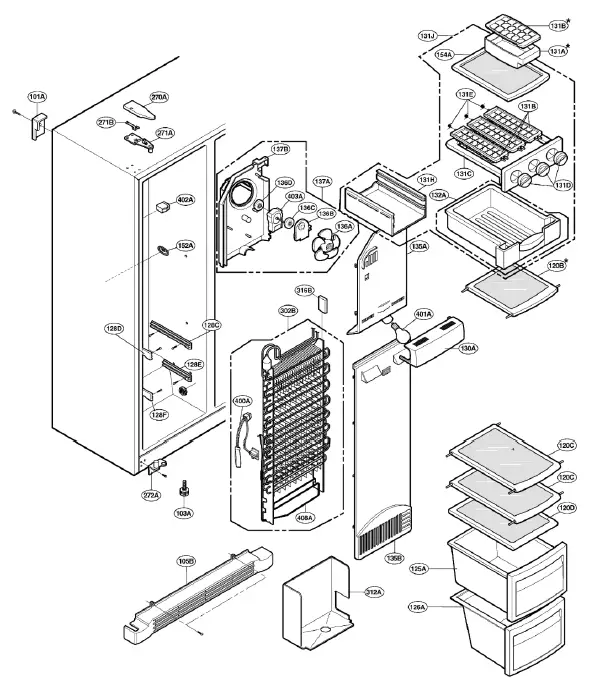 LG GR-C207 Freezer Door-3