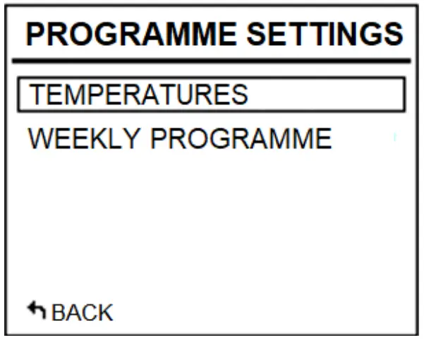 Programme Settings